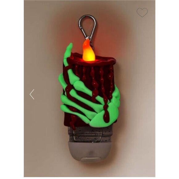 Bath & body works pocketbak holder nwt skeleton hand candle blood - Picture 2 of 10